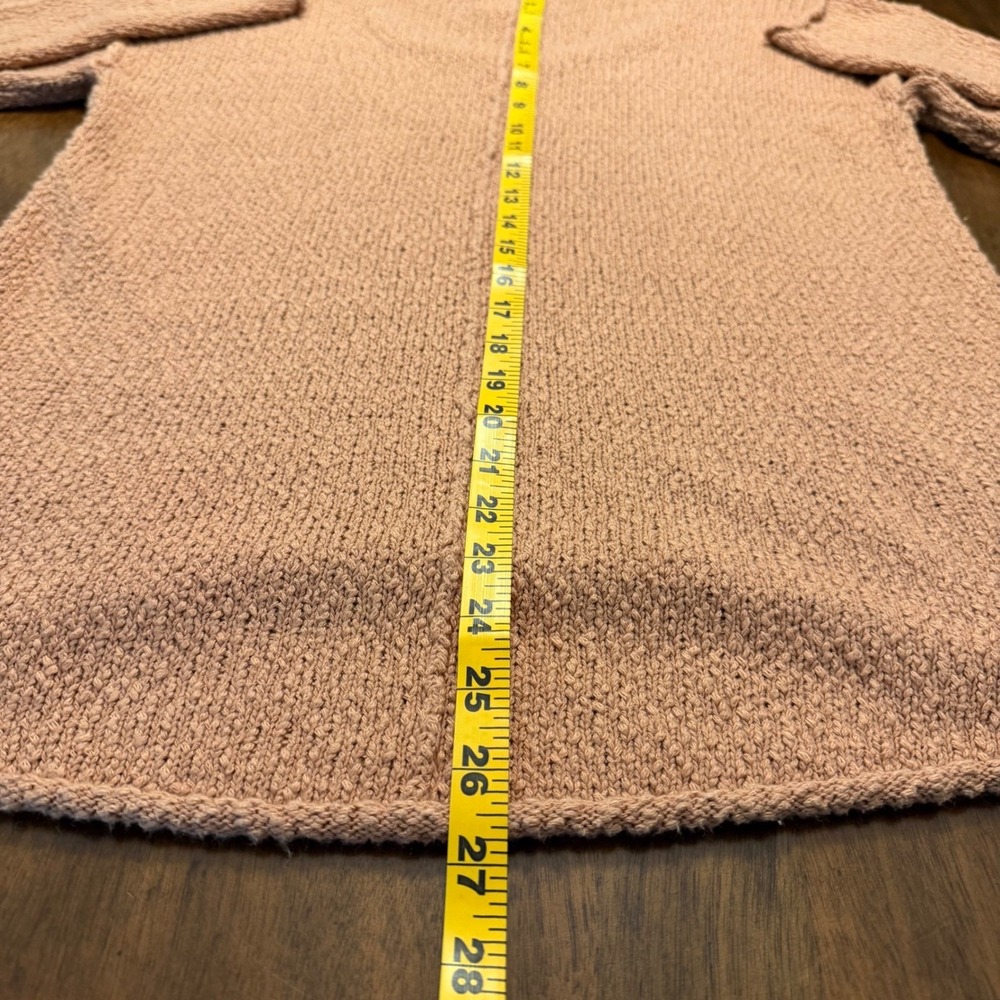 Aerie Womens Textured Scoop Neck Oversized Pullover Sweater Peach Cozy XS - Picture 7 of 7